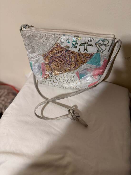 Park Avenue Int. Handbags - Park Avenue Int. Vintage 80s Patchwork Leather Crossbody Bag